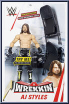 AJ Styles from WWE - Wrekkin' manufactured by Mattel [Front]