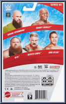 Otis from WWE - Series 123 manufactured by Mattel [Back]