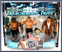 Umaga / John Cena / Armando Alejandro Estrada from WWE Treacherous Trios - Series  6 manufactured by Jakks Pacific [Front]