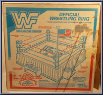 Official Wrestling Ring (Blue Ring) from WWF - Accessories manufactured by Hasbro [Back]