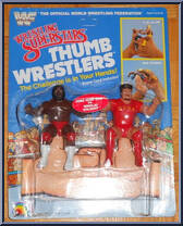 Junk Yard Dog vs. Nikolai Volkoff from WWF - Thumb Wrestlers manufactured by LJN [Front]