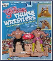 Ricky Steamboat vs. Randy Savage from WWF - Thumb Wrestlers manufactured by LJN [Front]