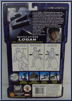 Logan (Battle Attack) from X2:  X-Men United - Series 1 manufactured by Toy Biz [Back]