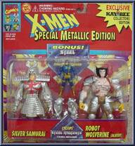Silver Samurai vs. Robot Wolverine (Albert) from X-Men - Exclusives - 2-Packs manufactured by Toy Biz [Front]