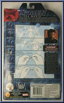 Logan (Denim Jacket) from X-Men - Movie - Series 2 - Gold Stands manufactured by Toy Biz [Back]