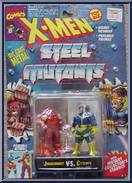Juggernaut vs. Cyclops from X-Men - Steel Mutants - Series 1 manufactured by Toy Biz [Front]