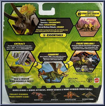 Pindown from Xtractaurs - Basic Series manufactured by Mattel [Back]