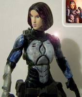 Mandalorian Merc-White/Blue;Reliability 1:18 SCALE (Star Wars) Custom Action Figure