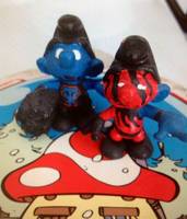 Undersmurf and Kane (Wrestling) Custom Action Figure