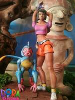 Dora the World Explorer and Boots (Dora the Explorer) Custom Action Figure